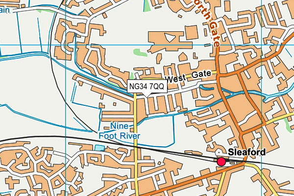 NG34 7QQ map - OS VectorMap District (Ordnance Survey)