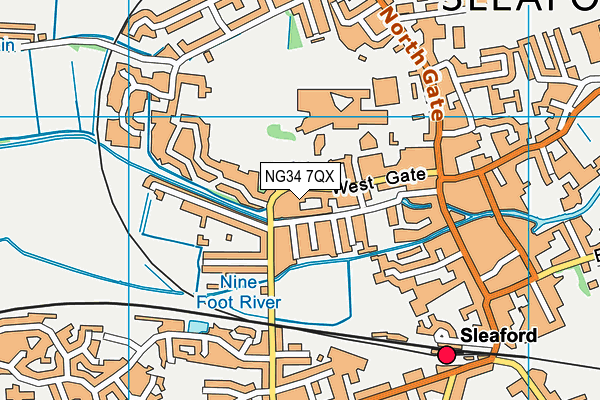 NG34 7QX map - OS VectorMap District (Ordnance Survey)