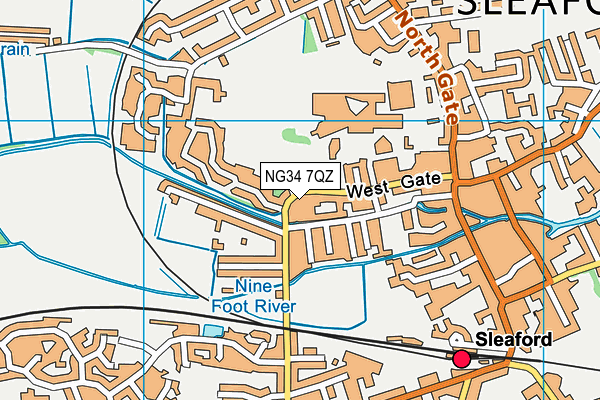 NG34 7QZ map - OS VectorMap District (Ordnance Survey)