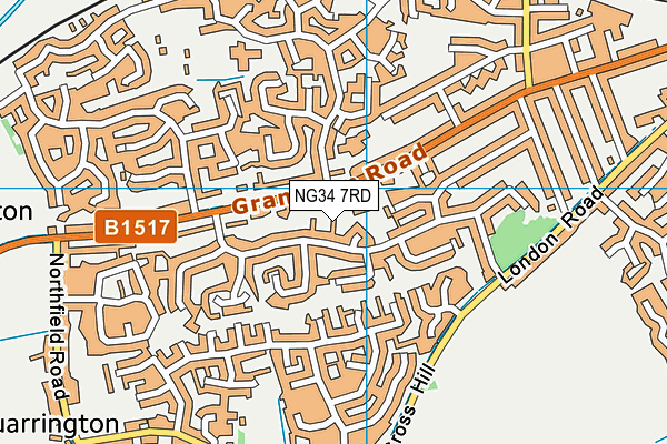 NG34 7RD map - OS VectorMap District (Ordnance Survey)