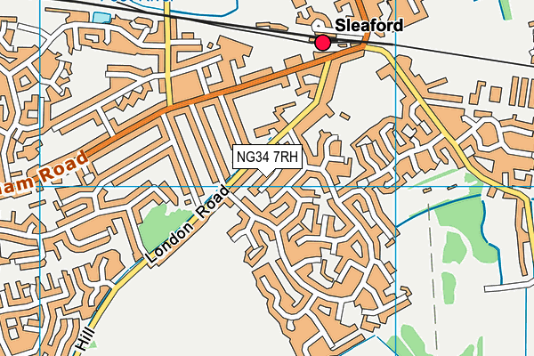 NG34 7RH map - OS VectorMap District (Ordnance Survey)