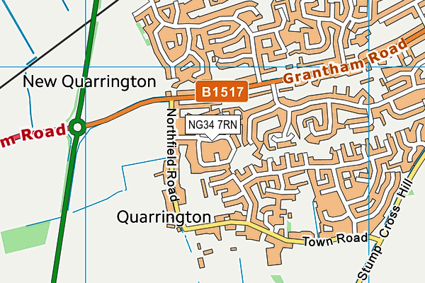 NG34 7RN map - OS VectorMap District (Ordnance Survey)