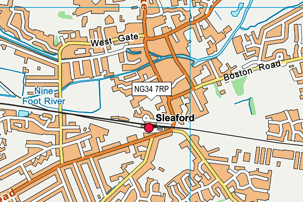 NG34 7RP map - OS VectorMap District (Ordnance Survey)