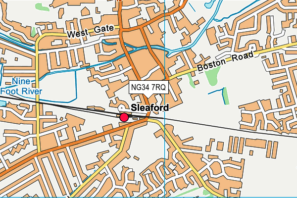 NG34 7RQ map - OS VectorMap District (Ordnance Survey)