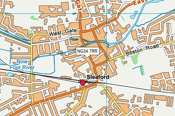 NG34 7RR map - OS VectorMap District (Ordnance Survey)