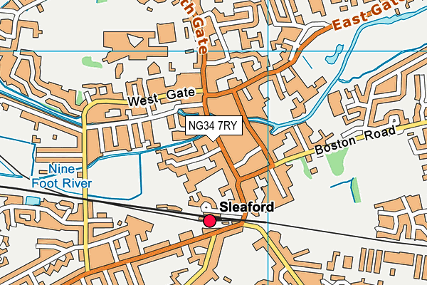 NG34 7RY map - OS VectorMap District (Ordnance Survey)