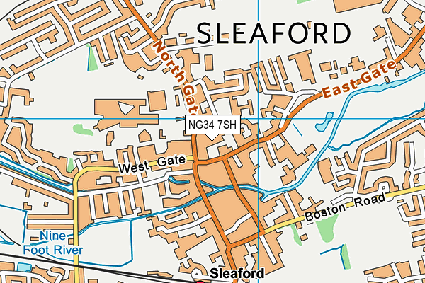 NG34 7SH map - OS VectorMap District (Ordnance Survey)