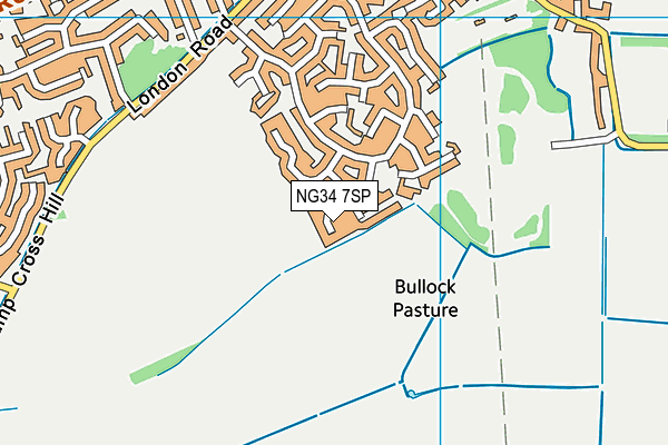 NG34 7SP map - OS VectorMap District (Ordnance Survey)