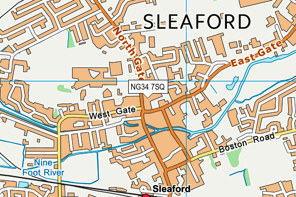 NG34 7SQ map - OS VectorMap District (Ordnance Survey)
