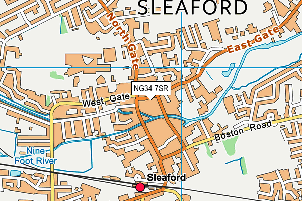 NG34 7SR map - OS VectorMap District (Ordnance Survey)