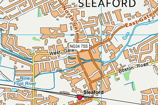 NG34 7SS map - OS VectorMap District (Ordnance Survey)