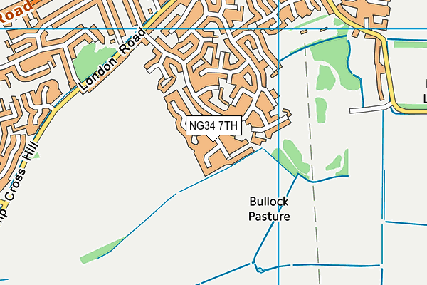 NG34 7TH map - OS VectorMap District (Ordnance Survey)