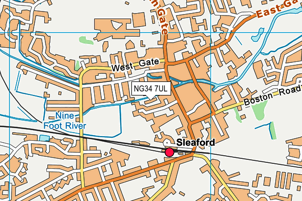 NG34 7UL map - OS VectorMap District (Ordnance Survey)