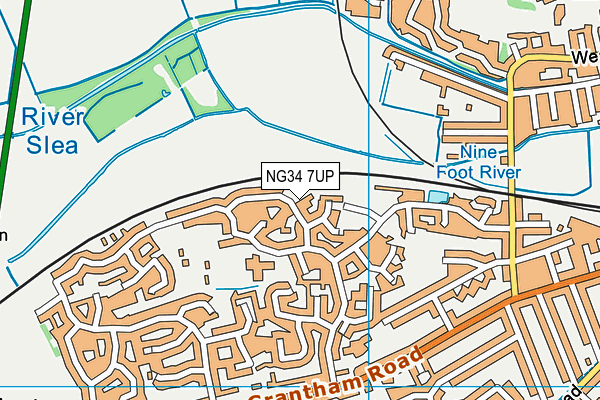 NG34 7UP map - OS VectorMap District (Ordnance Survey)