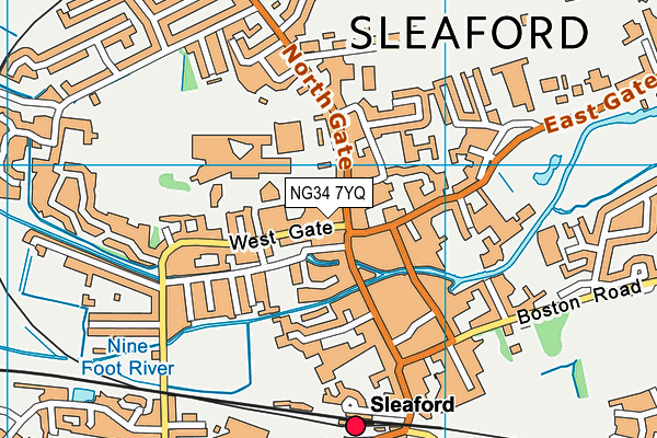 NG34 7YQ map - OS VectorMap District (Ordnance Survey)