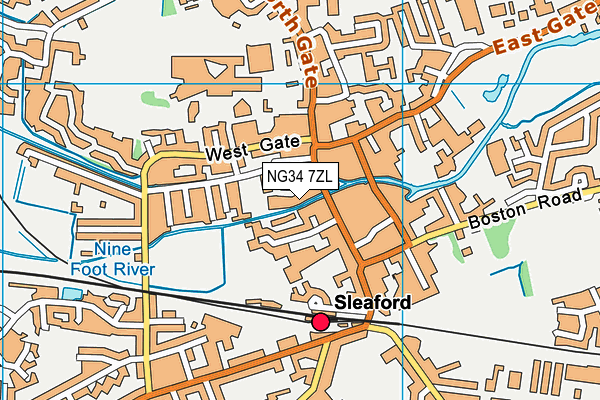 NG34 7ZL map - OS VectorMap District (Ordnance Survey)