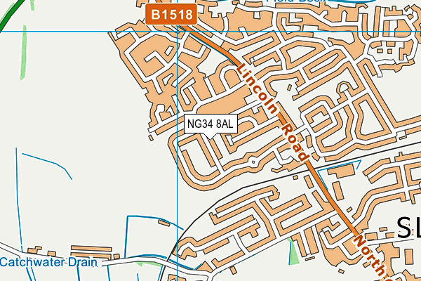 NG34 8AL map - OS VectorMap District (Ordnance Survey)