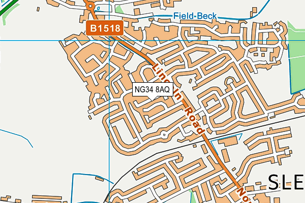 NG34 8AQ map - OS VectorMap District (Ordnance Survey)