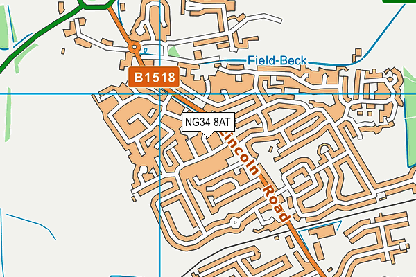 NG34 8AT map - OS VectorMap District (Ordnance Survey)