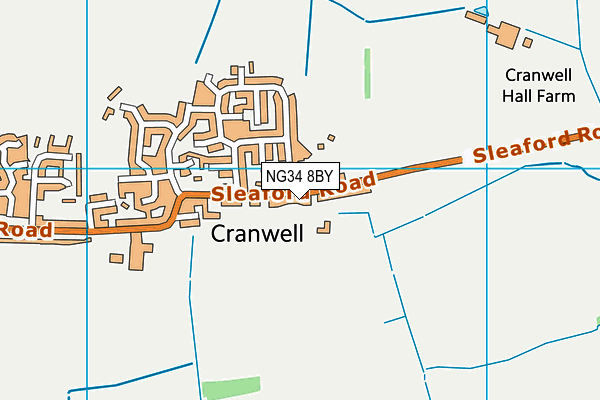 NG34 8BY map - OS VectorMap District (Ordnance Survey)