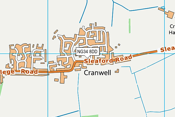 NG34 8DD map - OS VectorMap District (Ordnance Survey)