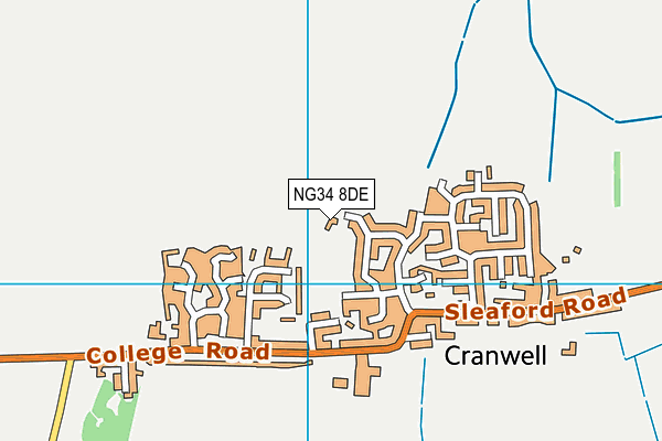 NG34 8DE map - OS VectorMap District (Ordnance Survey)