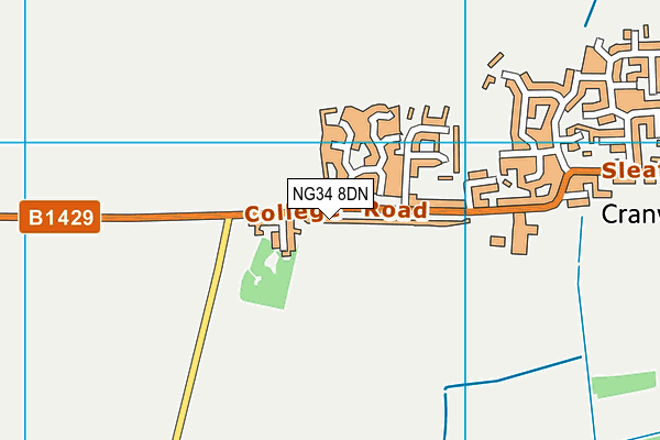 NG34 8DN map - OS VectorMap District (Ordnance Survey)