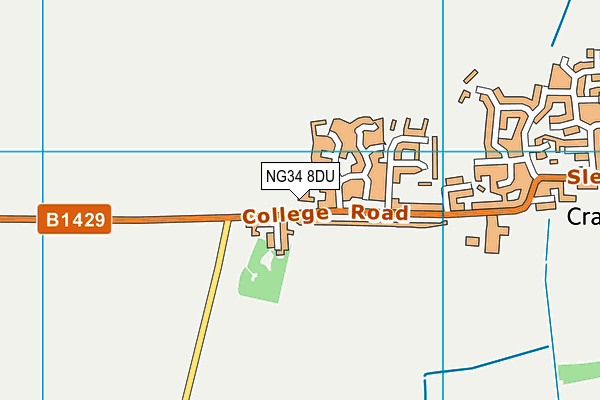 NG34 8DU map - OS VectorMap District (Ordnance Survey)