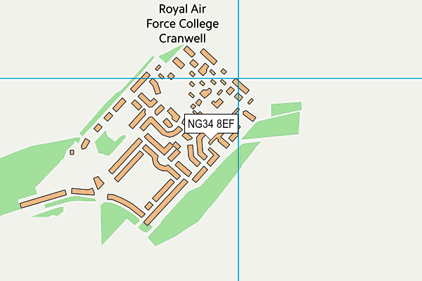 NG34 8EF map - OS VectorMap District (Ordnance Survey)
