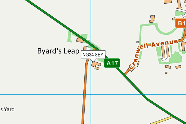 NG34 8EY map - OS VectorMap District (Ordnance Survey)