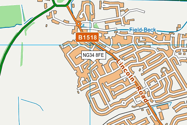 NG34 8FE map - OS VectorMap District (Ordnance Survey)