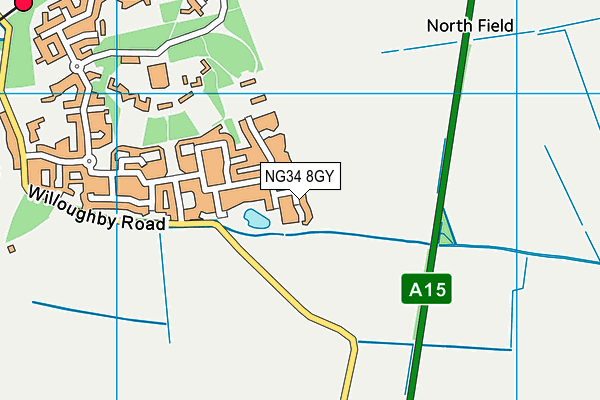 NG34 8GY map - OS VectorMap District (Ordnance Survey)