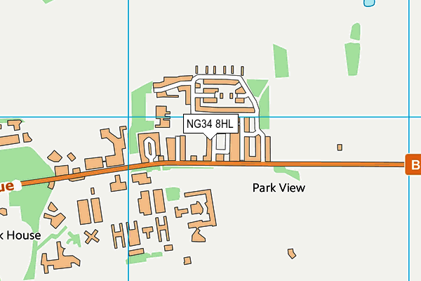 NG34 8HL map - OS VectorMap District (Ordnance Survey)