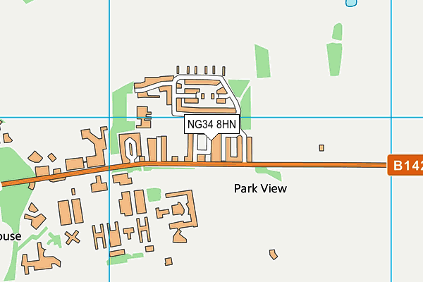NG34 8HN map - OS VectorMap District (Ordnance Survey)