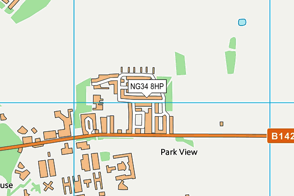 NG34 8HP map - OS VectorMap District (Ordnance Survey)