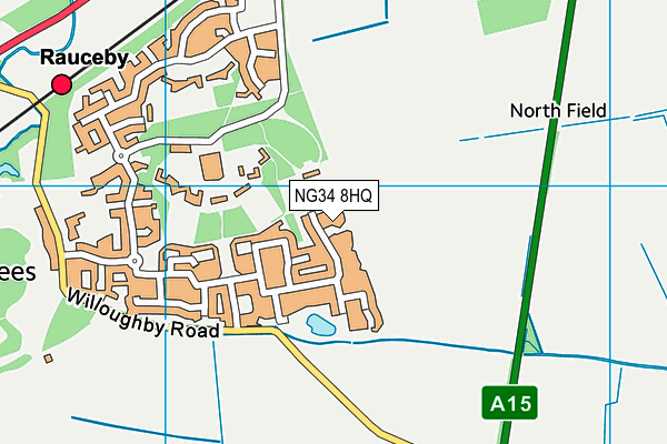 NG34 8HQ map - OS VectorMap District (Ordnance Survey)