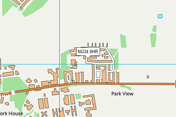 NG34 8HR map - OS VectorMap District (Ordnance Survey)