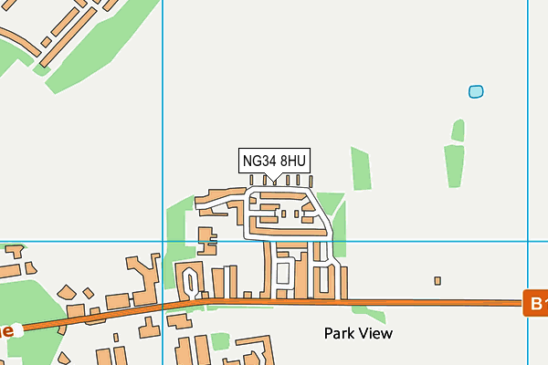 NG34 8HU map - OS VectorMap District (Ordnance Survey)