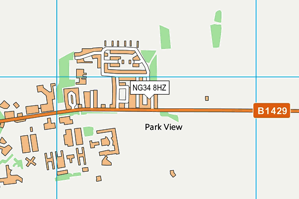 NG34 8HZ map - OS VectorMap District (Ordnance Survey)