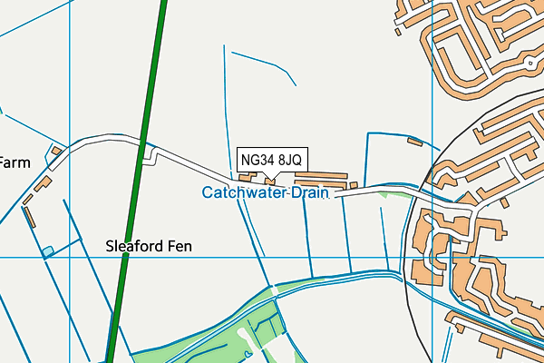 NG34 8JQ map - OS VectorMap District (Ordnance Survey)