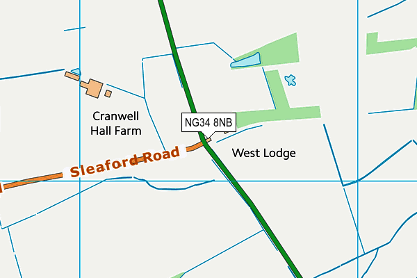 NG34 8NB map - OS VectorMap District (Ordnance Survey)