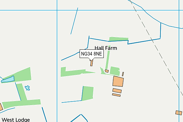 NG34 8NE map - OS VectorMap District (Ordnance Survey)