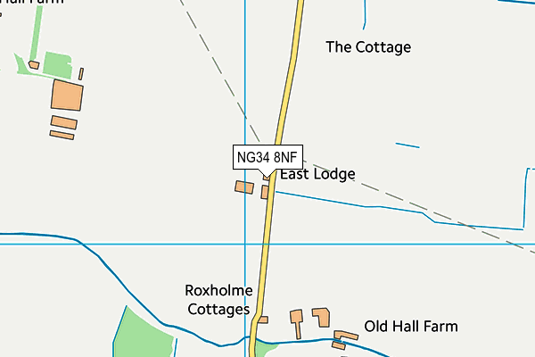 NG34 8NF map - OS VectorMap District (Ordnance Survey)