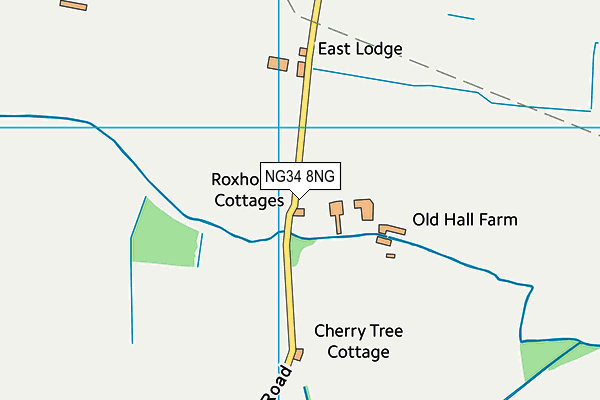 NG34 8NG map - OS VectorMap District (Ordnance Survey)