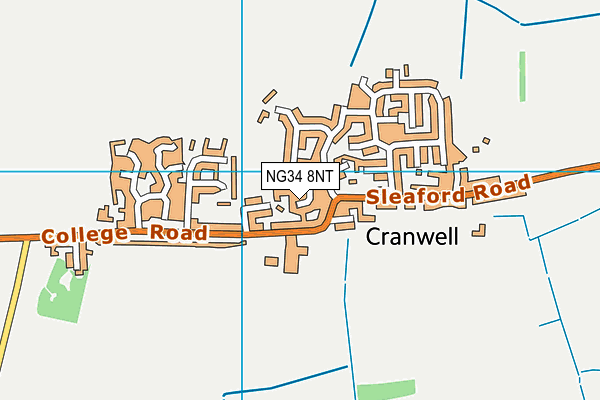 NG34 8NT map - OS VectorMap District (Ordnance Survey)