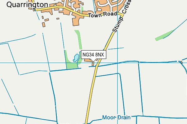 NG34 8NX map - OS VectorMap District (Ordnance Survey)