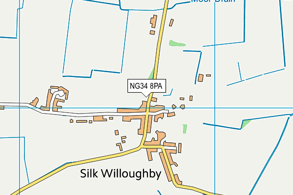 NG34 8PA map - OS VectorMap District (Ordnance Survey)