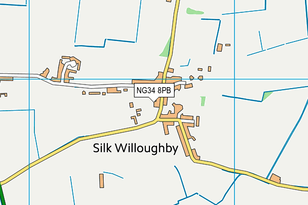 NG34 8PB map - OS VectorMap District (Ordnance Survey)