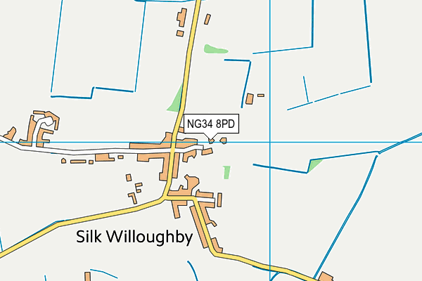 NG34 8PD map - OS VectorMap District (Ordnance Survey)