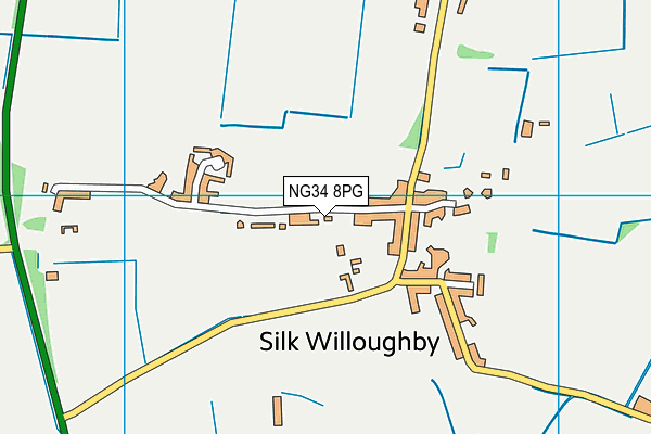 NG34 8PG map - OS VectorMap District (Ordnance Survey)